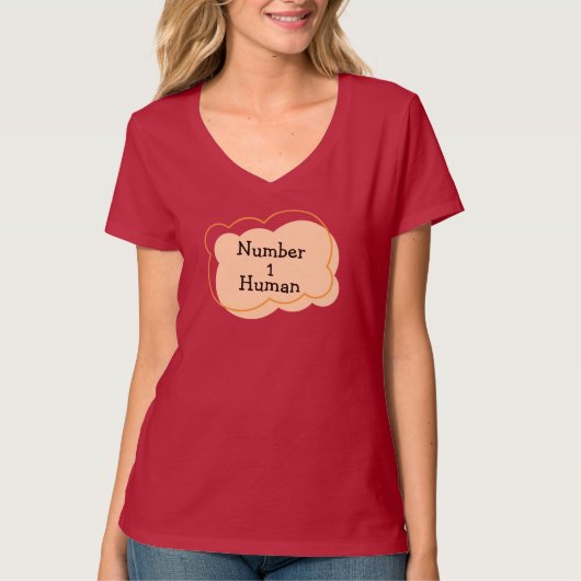 Nummer 1 Menschlicher T - Shirt (Vorderseite)
