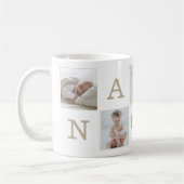 Nummer 1 Nana Grandma Foto Collage Gold Rahmen Kaffeetasse (Links)