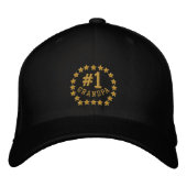 Nummer 1 Nummer eins Grandpa-Stars bestickte Cap Bestickte Baseballkappe (Vorderseite)