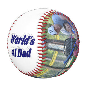 Nummer 1 Papa Foto Vatertag dunkelblau  Baseball