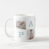 Nummer 1 Papa Grandpa Foto Collage Gold Rahmen Kaffeetasse (Links)