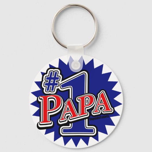 Nummer 1 Papa Schlüsselanhänger (Vorderseite)