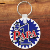 Nummer 1 Papa Schlüsselanhänger (Vorderseite)