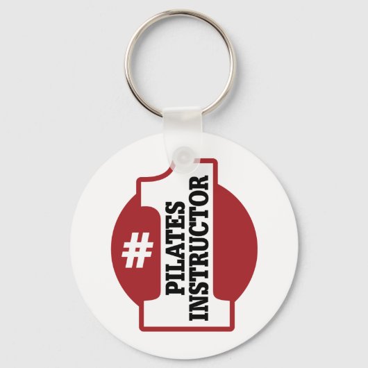 Nummer 1 Pilates Instructor Schlüsselanhänger (Vorderseite)