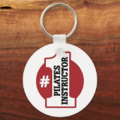 Nummer 1 Pilates Instructor Schlüsselanhänger (Vorderseite)