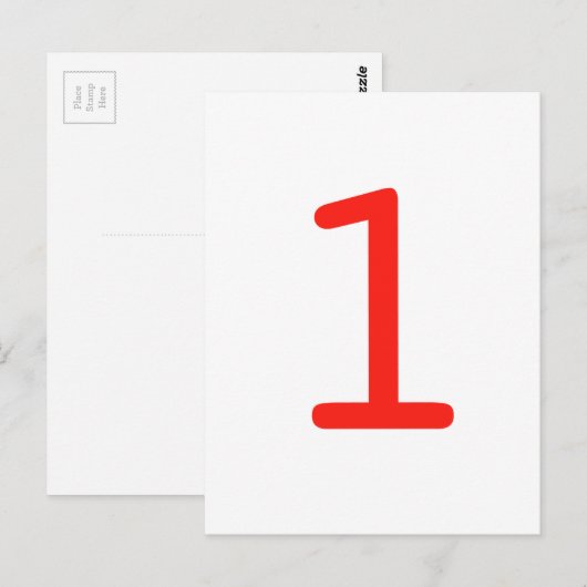 Nummer 1 postkarte (Vorne/Hinten)