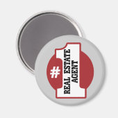 Nummer 1 Real Anwesen Agent Magnet (Vorderseite/Rückseite)