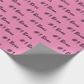 Nummer 1 rosa gestrichenes Papier Geschenkpapier (Ecke)