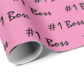 Nummer 1 rosa gestrichenes Papier Geschenkpapier (Rolleneckpunkt)