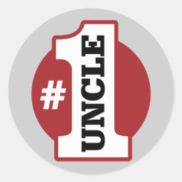 Nummer 1 runder aufkleber