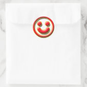 Nummer 1 runder aufkleber (Tasche)