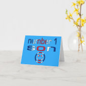 Nummer 1 Sohn ( Sohn zum Geburtstag ) Karte (Gelbe Blume)