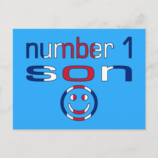 Nummer 1 Sohn ( Sohn zum Geburtstag ) Postkarte (Vorderseite)