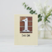 Nummer 1 Tabelle echtes Elfenbein-Postkarte Postkarte (Stehend Vorderseite)