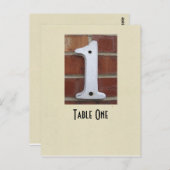 Nummer 1 Tabelle echtes Elfenbein-Postkarte Postkarte (Vorne/Hinten)