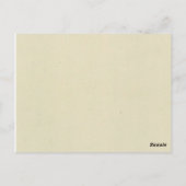 Nummer 1 Tabelle echtes Elfenbein-Postkarte Postkarte (Rückseite)