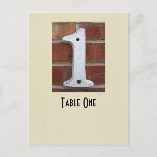 Nummer 1 Tabelle echtes Elfenbein-Postkarte Postkarte (Vorderseite)