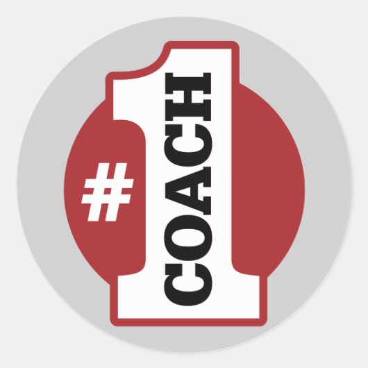 Nummer 1 Trainer Runder Aufkleber (Vorderseite)