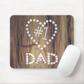 Nummer 1 Vater auf Holz Mousepad (Mit Mouse)