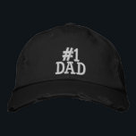 Nummer 1 Vater Bestickte Baseballkappe<br><div class="desc">Nummer 1 Vater bestickte Hülle</div>