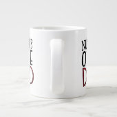 Nummer 1 Vater Black Tartan Typografy Gift Jumbo-Tasse (Rückseite)