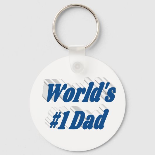 Nummer 1 Vater blauer Text Schlüsselanhänger (Vorderseite)