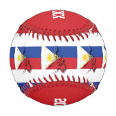 Nummer 1 Vater CONQUEROR Philippinen Flag Baseball (Rückseite)