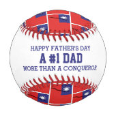Nummer 1 Vater CONQUEROR Taiwan Flag Baseball (Vorderseite)