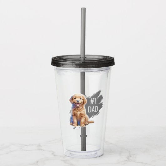Nummer 1 Vater Custom Acrylic Tumbler Acryltrinkbecher (Vorderseite)