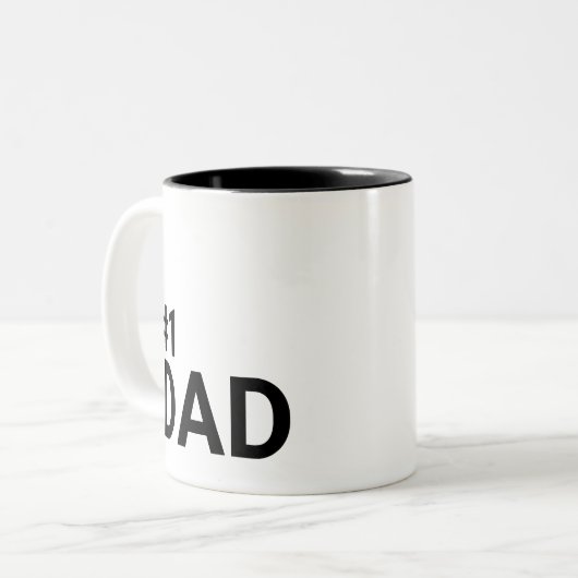 Nummer 1 Vater Einfaches Minimalistisch-modernes G Zweifarbige Tasse (Vorderseite Links)