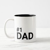 Nummer 1 Vater Einfaches Minimalistisch-modernes G Zweifarbige Tasse (Links)