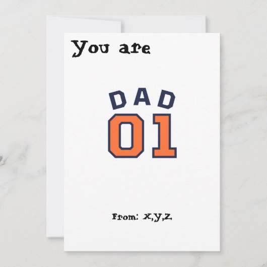 Nummer 1 Vater Fettformatierung Feiertagskarte (Vorderseite)