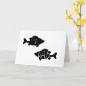 Nummer 1 Vater Fisch Cool Modernes Weiß Schwarz Ze Karte (Gelbe Blume)
