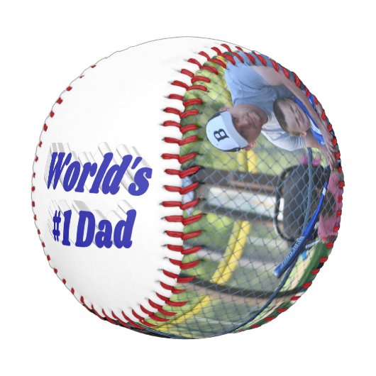 Nummer 1 Vater Foto Vathage Tag blau Baseball (Schrägansicht)