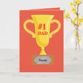 Nummer 1 Vater Goldtrophie Karte (Gelbe Blume)