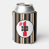 Nummer 1 Vater Graue, braune und schwarze Streifen Dosenkühler (Kanne Rückseite)