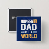 Nummer 1 Vater in der Welt Button (Vorne & Hinten)