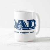 Nummer 1 Vater Lüfter Benutzerdefinierte Message-T Kaffeetasse (VorderseiteRechts)