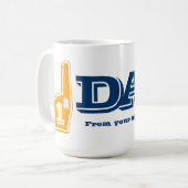 Nummer 1 Vater Lüfter Benutzerdefinierte Message-T Kaffeetasse (Vorderseite Links)