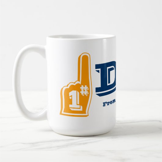 Nummer 1 Vater Lüfter Benutzerdefinierte Message-T Kaffeetasse (Links)