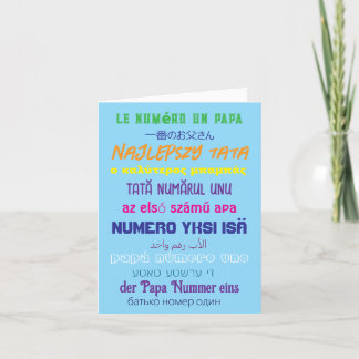 Nummer 1 Vater Multi Language Vathers Day Feiertagskarte