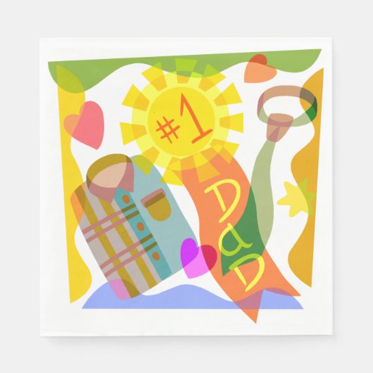 Nummer 1 Vater Napkins Serviette (Vorderseite)