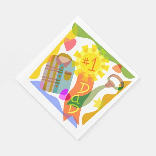 Nummer 1 Vater Napkins Serviette (Ecke)