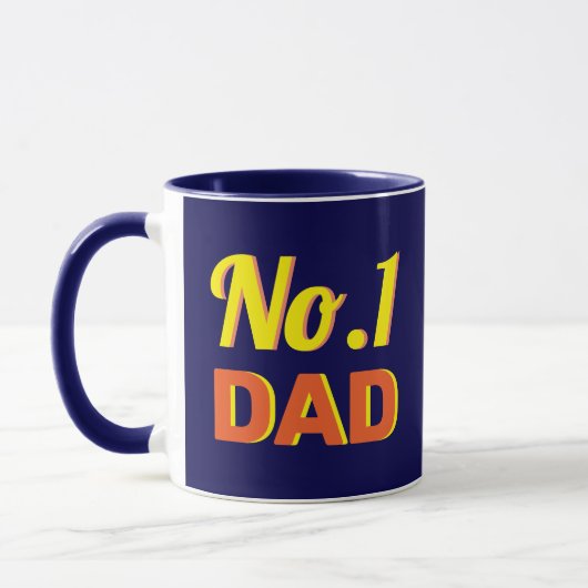 Nummer 1 Vater Navy Blue Geschenk für den Vater Va Tasse (Links)