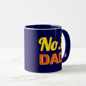 Nummer 1 Vater Navy Blue Geschenk für den Vater Va Tasse (VorderseiteRechts)
