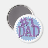 Nummer 1 Vater Rundmagnet Magnet (Vorderseite/Rückseite)
