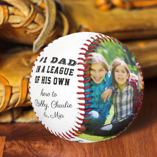 Nummer 1 Vater Sprichwort Custom 2 Foto Personalis Baseball
