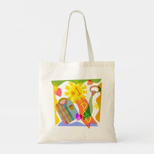 Nummer 1 Vater Totbeutel Tragetasche (Rückseite)