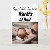 Nummer 1 Vater Vathage Day Foto Schwarze Karte (Gelbe Blume)