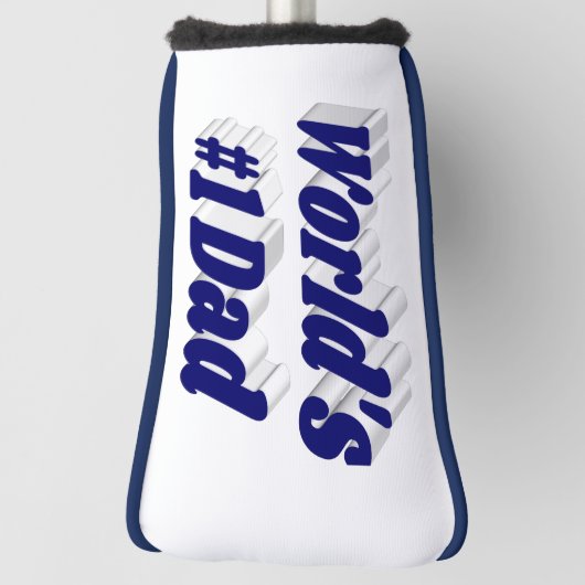 Nummer 1 Vater Vathage Dunkelblauer Text Golf Head Headcover (Rotieren 90)